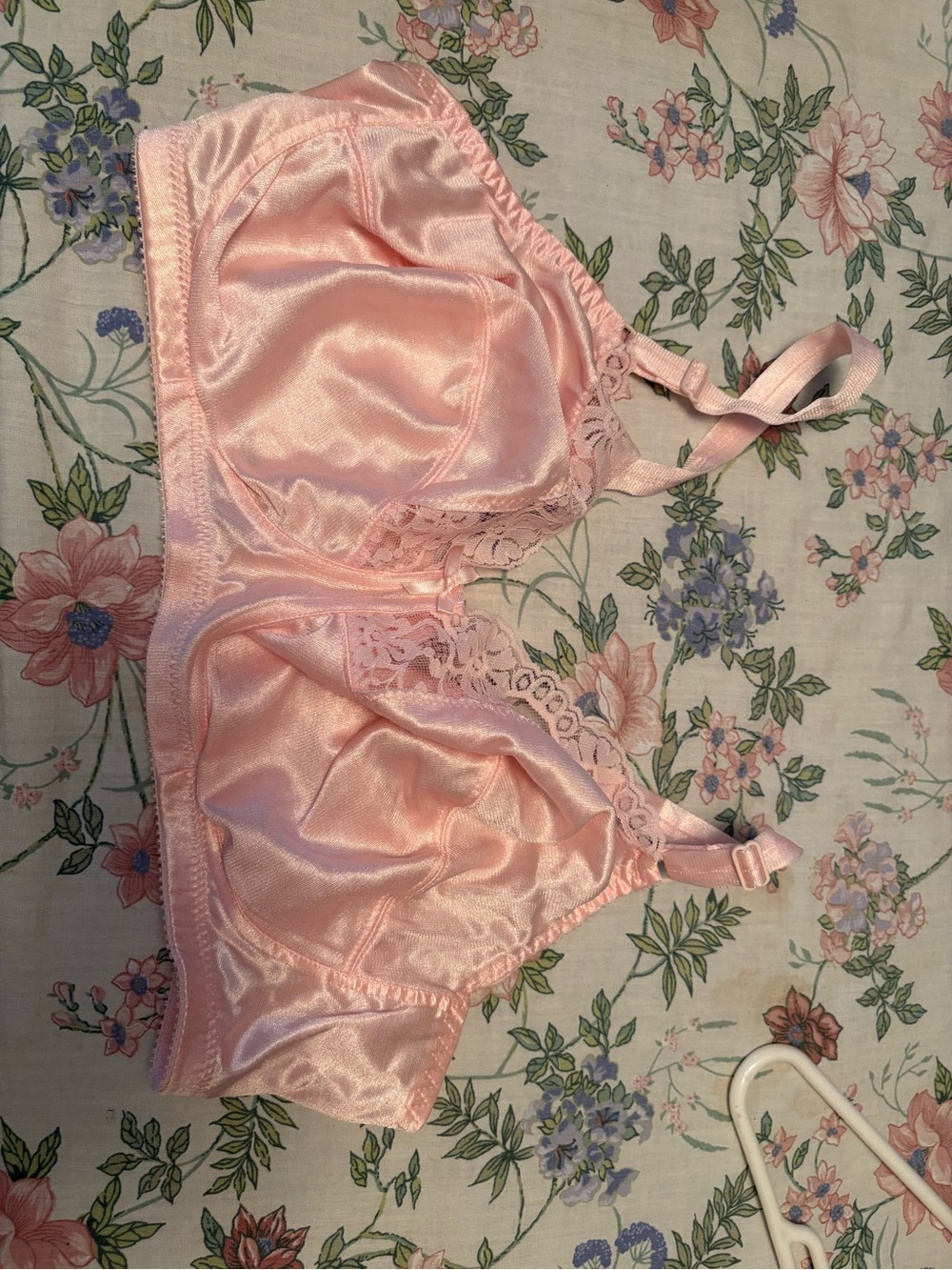 Light Pink Satin Lace Unlined Bra - Women’s Intimates - never worn